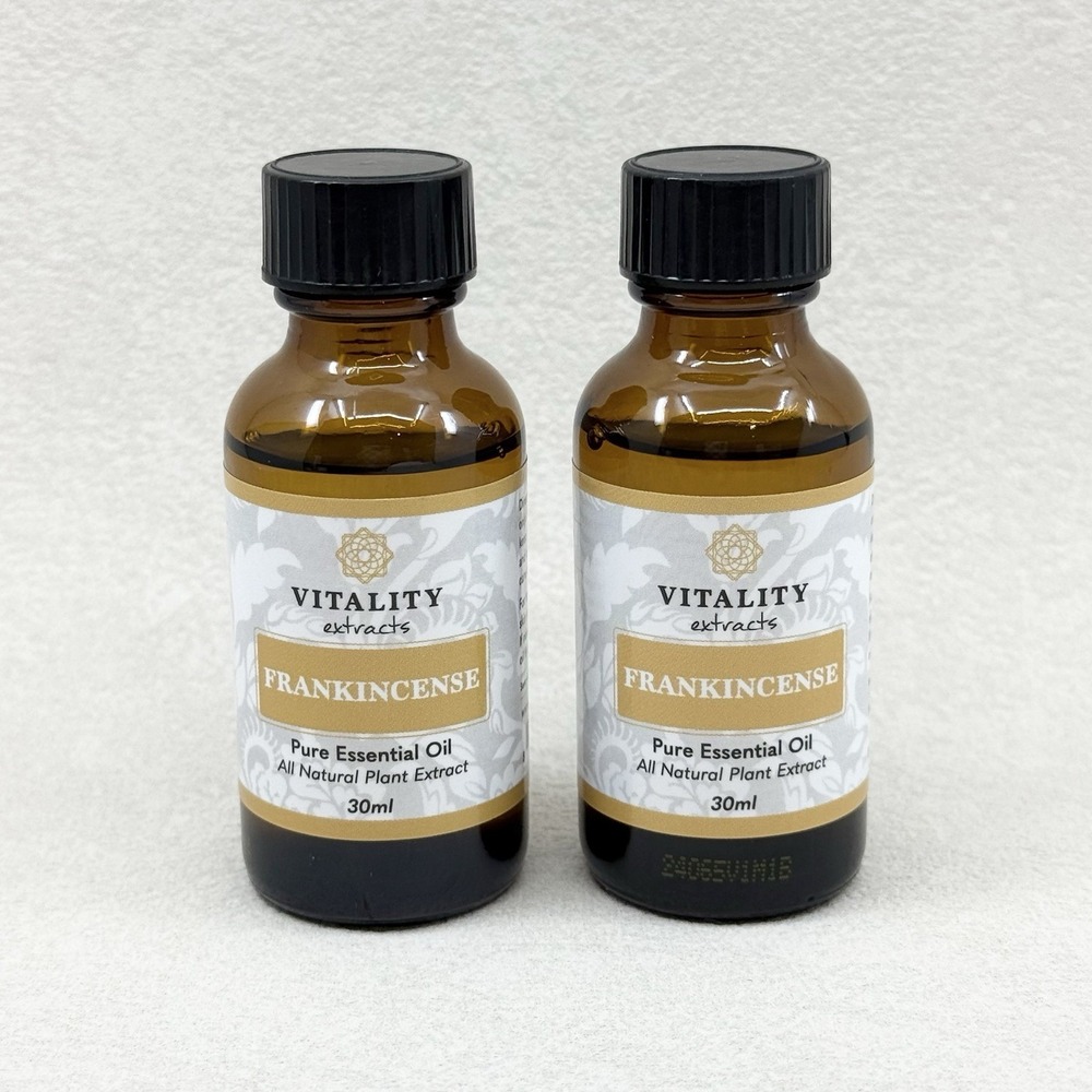 Vitality Extracts Frankincense 30ml Set Of 2 NEW With Glass Dropper Cap - Picture 1 of 4